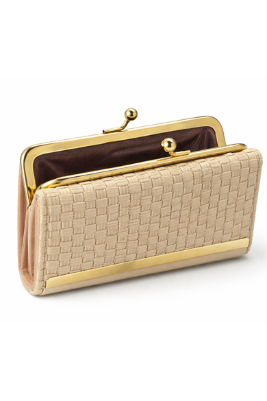 Krem Renk Kadın Cüzdan/ Kartlık