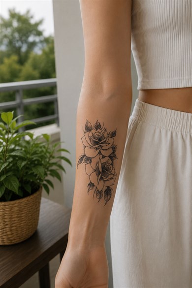 Gül Mini Geçici Dövme Tattoo