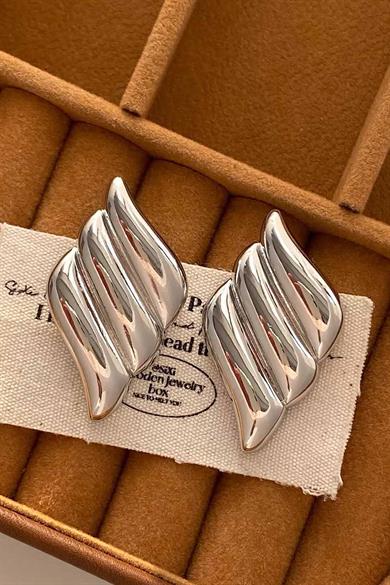 Gümüş Renk Çelik Küpe (Çift)