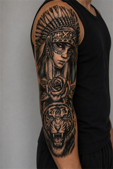 Kızılderili Kol Geçici Dövme Tattoo