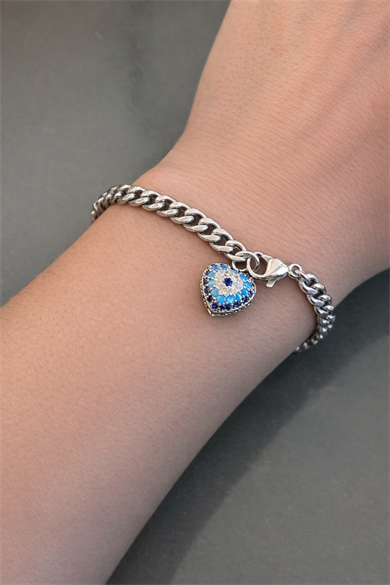 Gümüş Renk Nazar Boncuk Figürlü Xuping VİP Bileklik