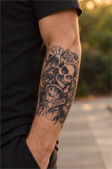 Kurukafa Sonradan Kararan Yarı Kalıcı Geçici Dövme Tattoo