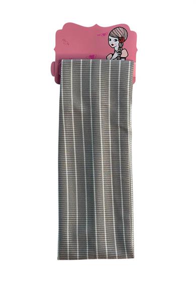 12li Karışık Renk Çizgi Detaylı Saç Bandı