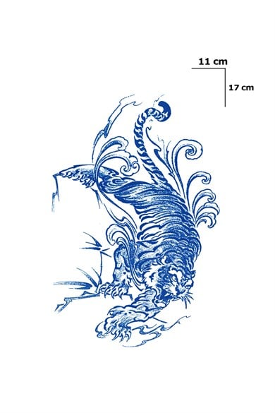 Kaplan Sonradan Kararan Yarı Kalıcı Geçici Dövme Tattoo