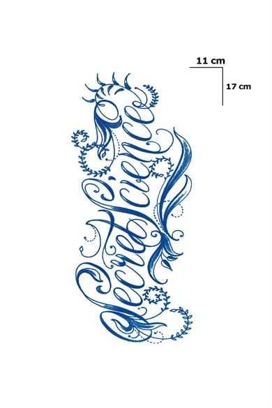 Yazılı Sonradan Kararan Yarı Kalıcı Geçici Dövme Tattoo