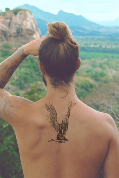 Kız Kanat Büyük Geçici Dövme Tattoo