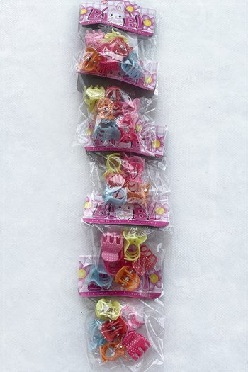 5li 30 Adet Karışık Renk Çocuk Mandal Toka Set