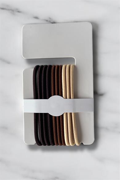 10lu Karışık Renk Lastik Toka Set