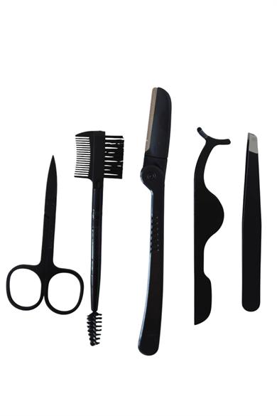 5li Siyah Renk Kaş Bakım Seti