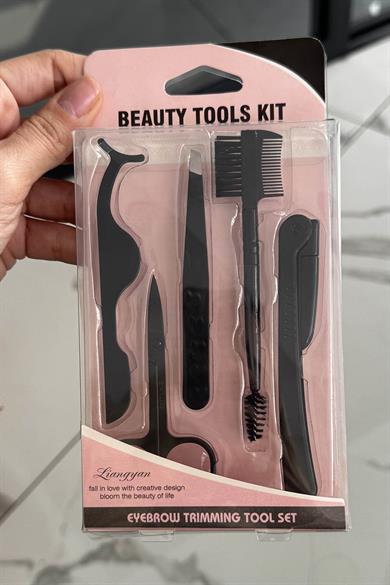 5li Siyah Renk Kaş Bakım Seti