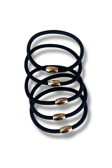 5li Siyah Renk Lastik Toka