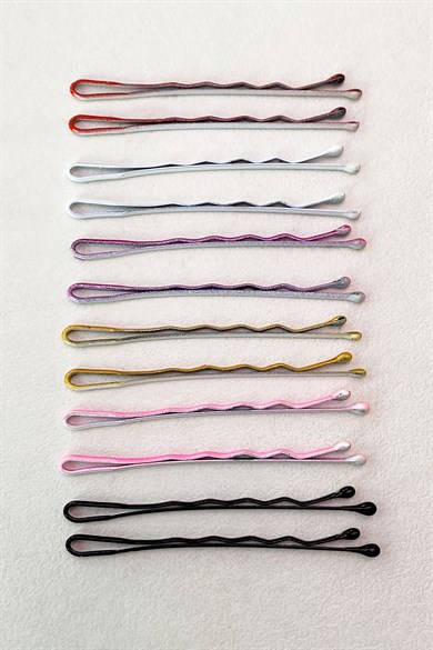 6 Çift Karışık Renk Tel Toka Set