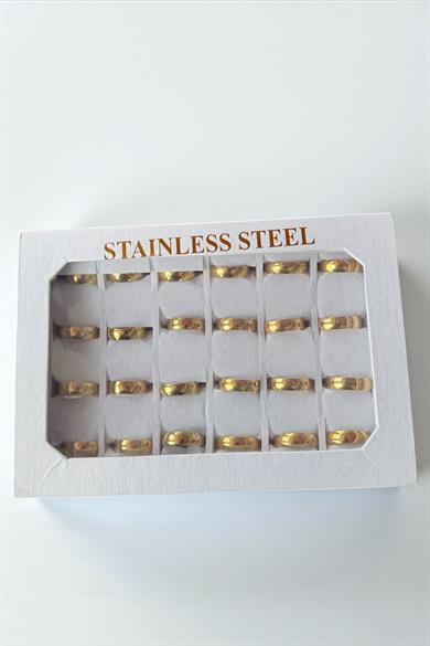 24lü Altın Renk Numaralı Alyans Set