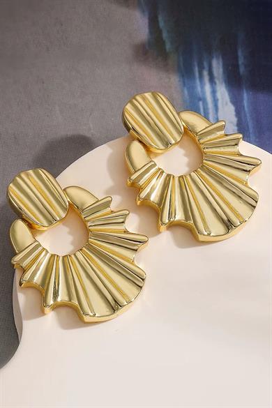 Altın Renk Çelik Küpe (Çift)