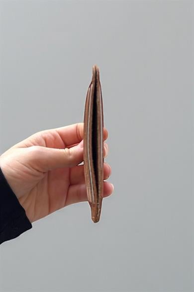 Kahve Renk Deri Kadın Cüzdan/ Kartlık