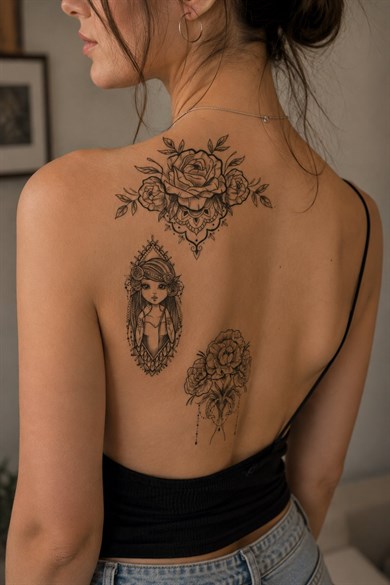 Çiçek Geçici Dövme Tattoo