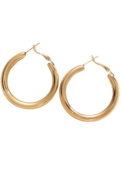 Altın Renk Halka Küpe (Çift)