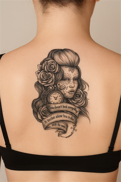 Kadın Figürlü Geçici Dövme Tattoo