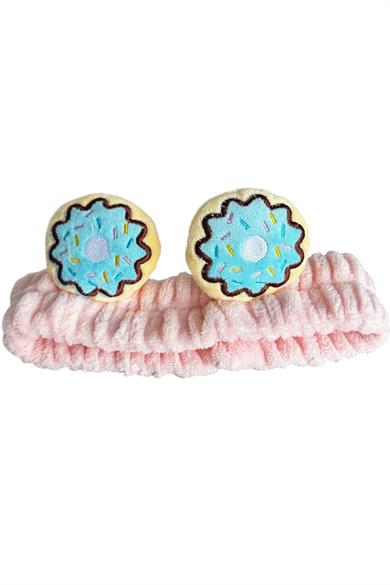 Pembe Renk Donut Figürlü Peluş Saç Bandı