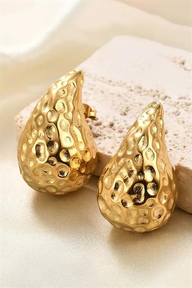 Altın Renk Çelik Küpe (Çift)