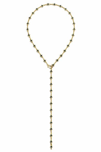 Altın Renk Yıldız Figürlü Çelik Y Kolye