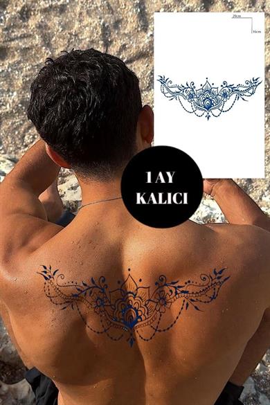 Çiçek Figürlü 12 Saat Sonra Kararan Geçici Dövme Tattoo