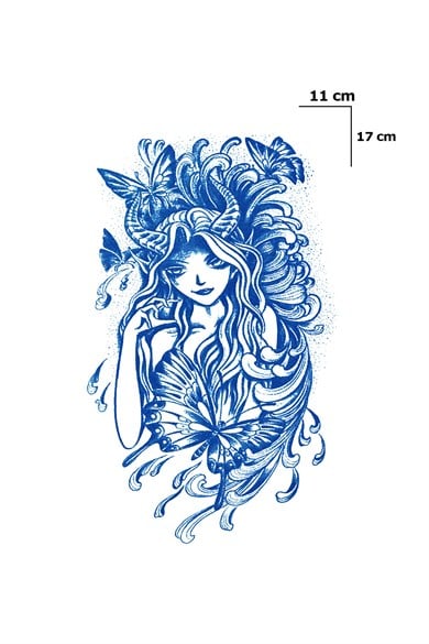 Kız Sonradan Kararan Yarı Kalıcı Geçici Dövme Tattoo