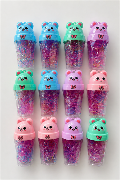 12li Karışık Renk Perma Lastik Toka Set