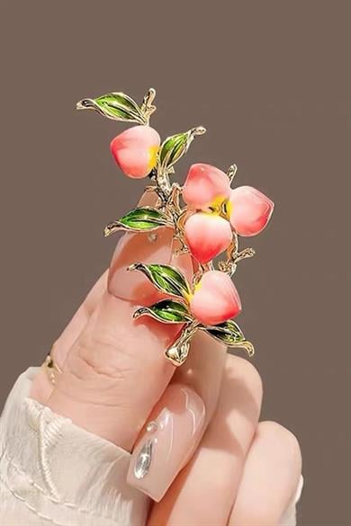 Karışık Renk Meyve Figürlü Broş