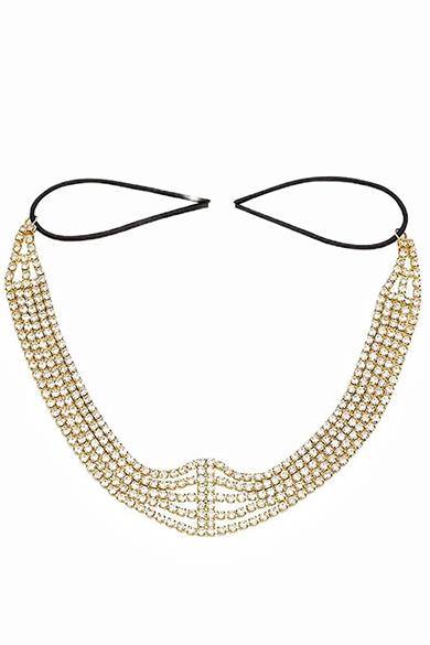 Altın Renk Taş Detaylı Saç Aksesuarı/ Kına Aksesuarı