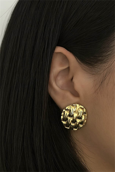 Altın Renk Çelik Küpe (Çift)