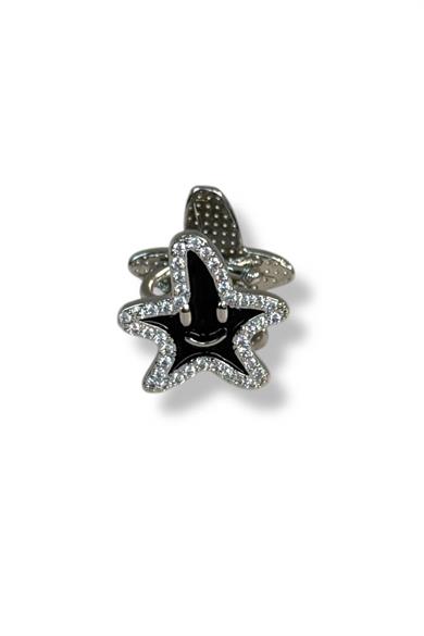 Gümüş Renk Yıldız Figürlü Çift Taraflı 14K Altın Kaplama Ear Cuff (Tek)