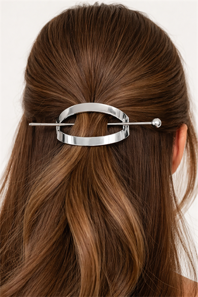 Gümüş Renk Metal Topuz Tokası  