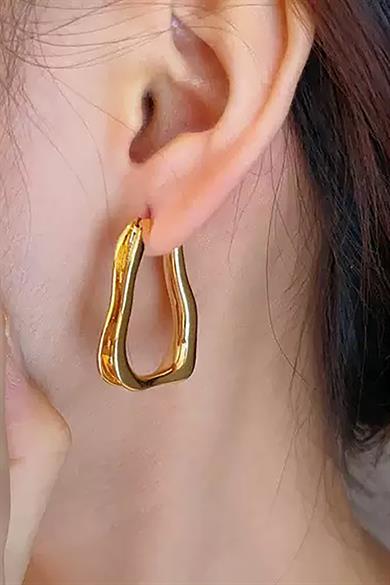 Altın Renk Çelik Küpe (Çift)