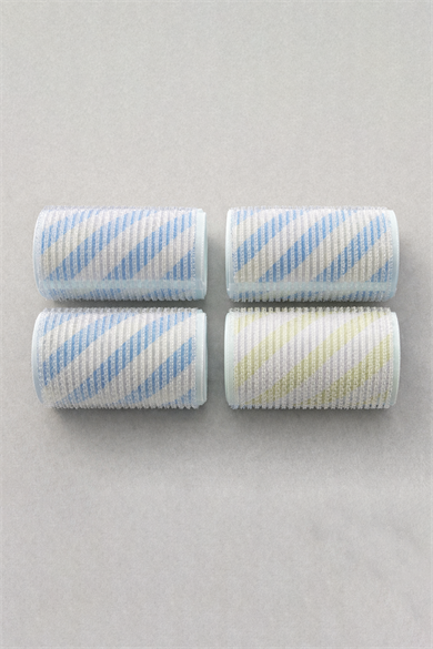 Karışık Renk 4 Adet Bigudi Cırtlı/ Yapışkanlı Saç Bigudisi /Orta Boy