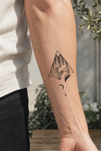 Dağ Mini Geçici Dövme Tattoo