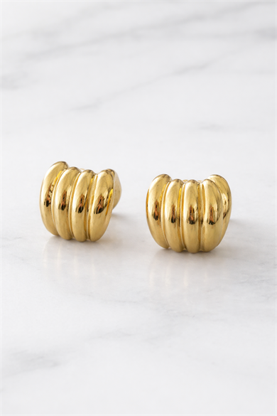 Altın Renk Çelik Küpe (Çift)