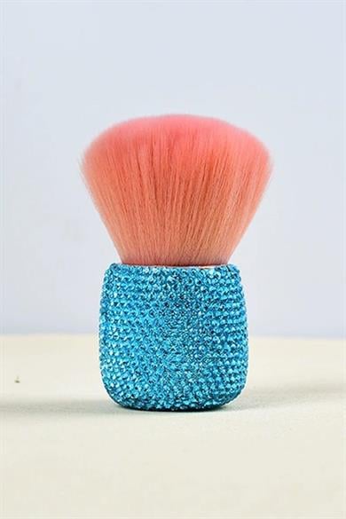 Mavi Renk Taş Detaylı Allık Fırçası