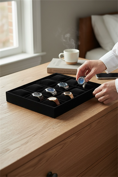 Siyah Renk Takı/Saat Organizeri