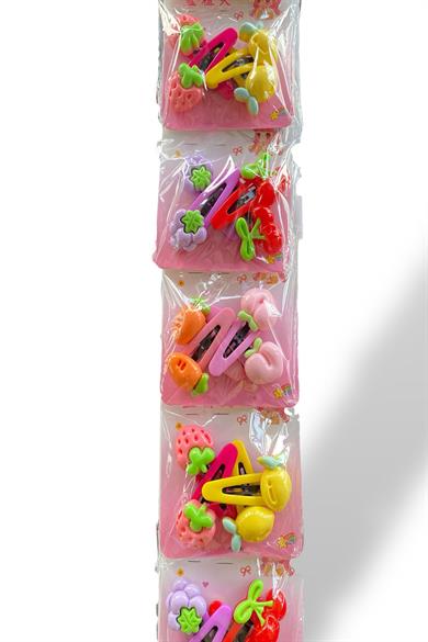 6lı Karışık Renk Karışık Figürlü Yan Toka Set 