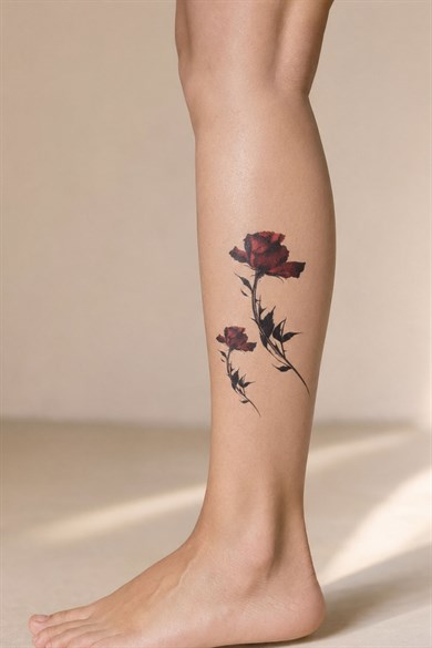 Gül Geçici Dövme Tattoo