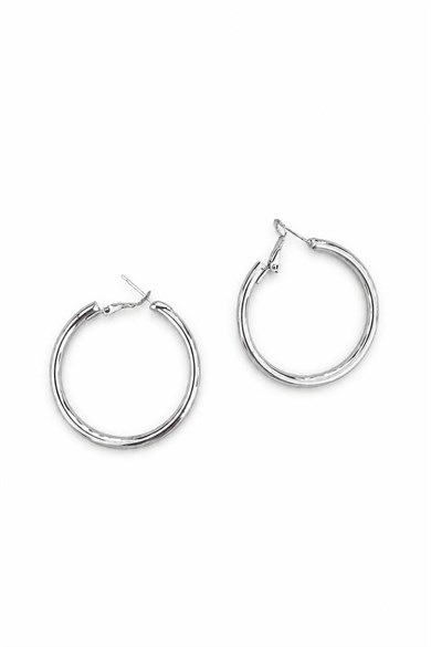 Gümüş  Renk  Küpe 40Mm (Çift)