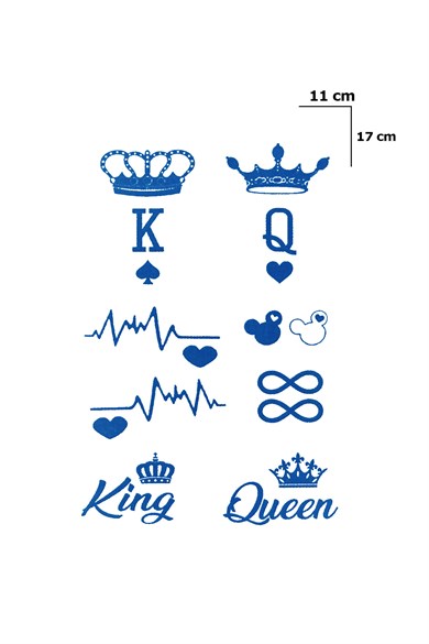 Çoklu Karışık Sonradan Kararan Yarı Kalıcı Geçici Dövme Tattoo