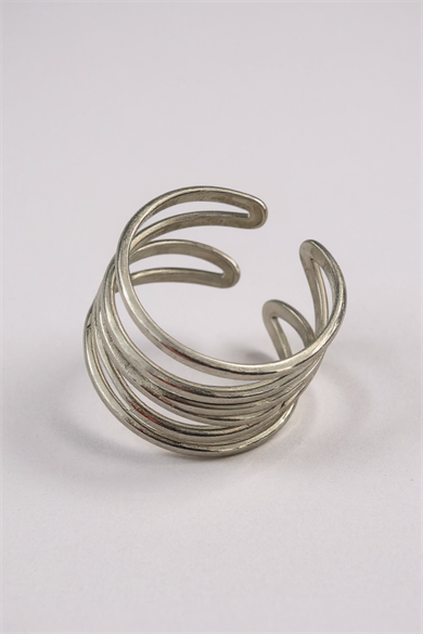 Gümüş Renk Ayarlanabilir Çelik Yüzük