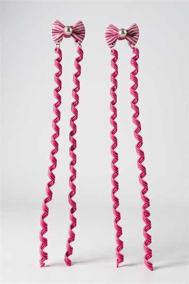 2li Fuşya Renk Kurdele Figürlü Çocuk Yan Toka