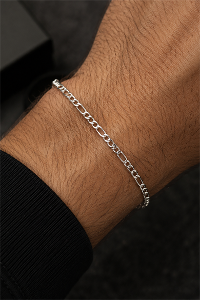 Gümüş Renk Zincir Çelik Bileklik (Unisex)