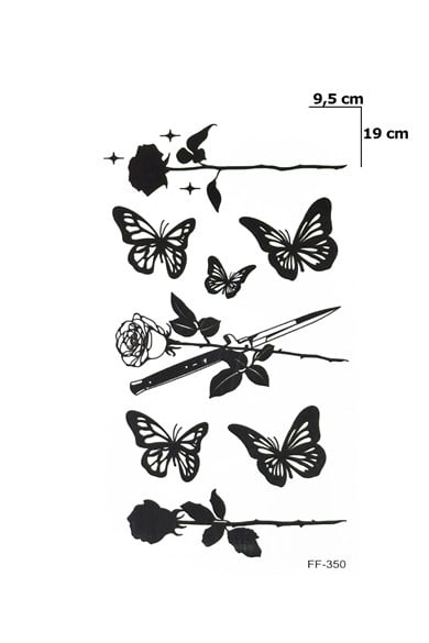 Bıçak Dövme Geçici Tattoo