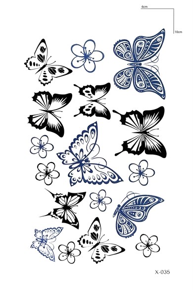 Kelebekler Mini Geçici Dövme Tattoo