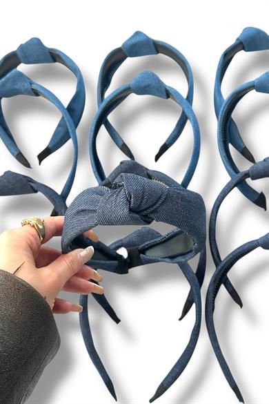 12´li Karışık Renk Kot Detaylı Taç Set