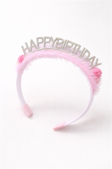 Pembe Renk Happy Birthday Yazılı Taç